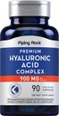 Piping Rock Hyaluronic Acid Capsules | 900mg | 90 알약 | MSM 및 Collagen의 보충 | 여성용 프리미엄 복합체 | Non-GMO, 글루텐 프리