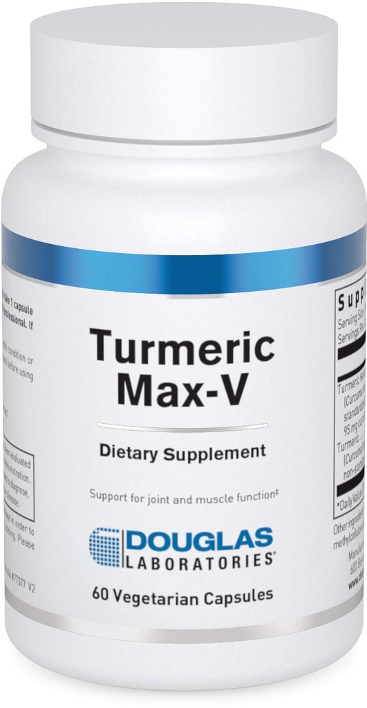 Douglas Laboratories Turmeric Max-V | 관절 및 근육 기능을 지원하는 표준 Curcumin | 60 캡슐