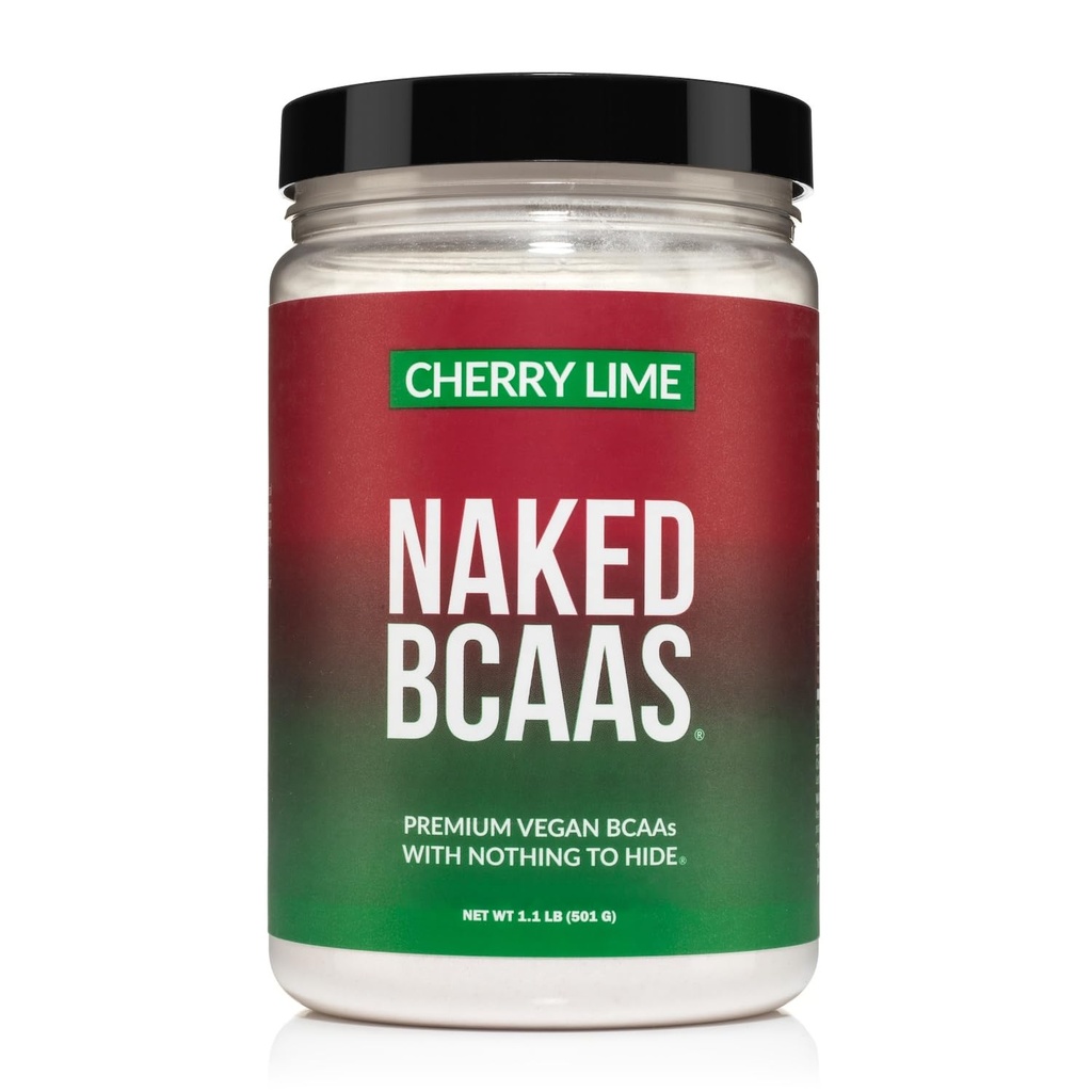 NAKED 체리 Lime BCAAs 아미노산 분말, 100% 순수한 2:1: 1 공식, 채식주의자 분기된 사슬 아미노산, 즉시로 처리되는 모든 자연적인 BCAA 분말 보충교재 - 501 그램, 34의 서빙
