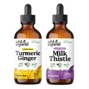 야생 & 유기 심황 생강 Tincture 4 fl oz & 우유 이틀 Tincture 4 fl oz