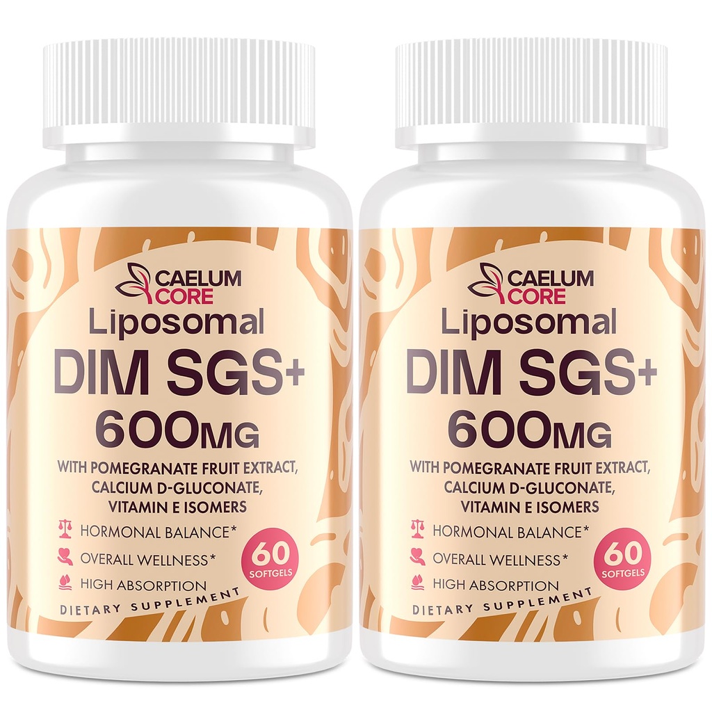 Liposomal DIM SGS 보충교재 - 여성 & 남자를 위한 호르몬 보충교재, 에스트로겐 보충교재는 Sulforaphane Glucosinolate, 비타민 E, Pomegranate 과일을 포함합니다 - Detox와 산화 방지제 (2 팩)를 지원합니다