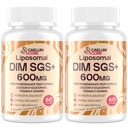 Liposomal DIM SGS 보충교재 - 여성 & 남자를 위한 호르몬 보충교재, 에스트로겐 보충교재는 Sulforaphane Glucosinolate, 비타민 E, Pomegranate 과일을 포함합니다 - Detox와 산화 방지제 (2 팩)를 지원합니다