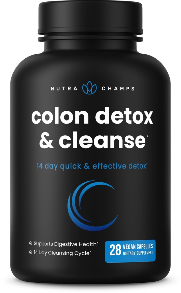 NutraChamps Colon Cleanse & Detox for Weight Loss [14 Day Quick Cleanser] Probiotic & Digestive Enzymes를 사용한 안전하고 효과적인 공식