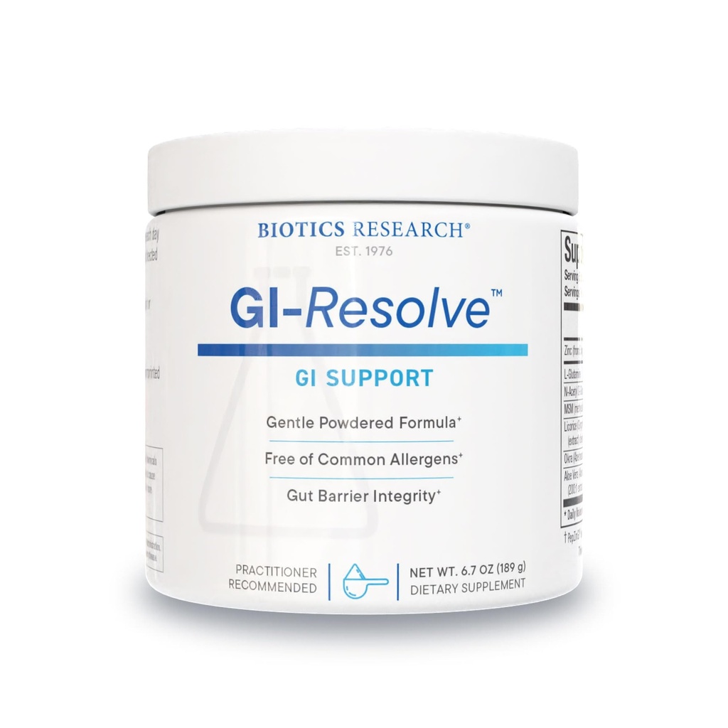 Biotics Research GI Resolve TM Gut Lining Support & Healing을위한 고급 L 글루타민 분말 공식 - 최적의 위장 기능 - 아연 Carnosine & Botanicals - 6.7oz와 프리미엄 7-Ingredient