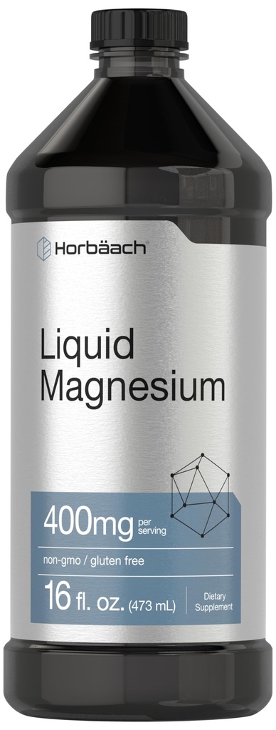 Horbaach Liquid Magnesium 16 fl oz | Vital Trace Mineral Complex | 황산, 리튬, 보론 | 채식, 비 GMO 및 글루텐 무료 보충