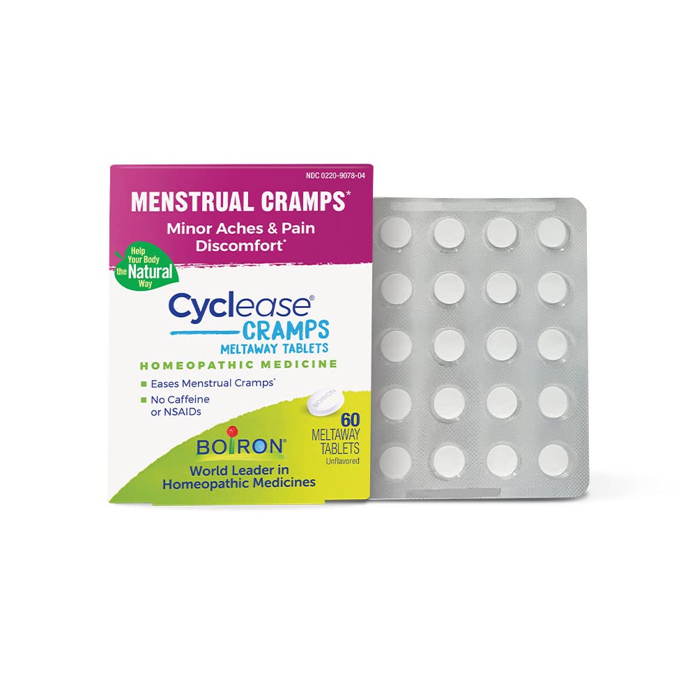 Boiron Cyclease Cramps Tablets for Relief from Menstrual Cramps, Aches, Pain, Discomfort - 60 개