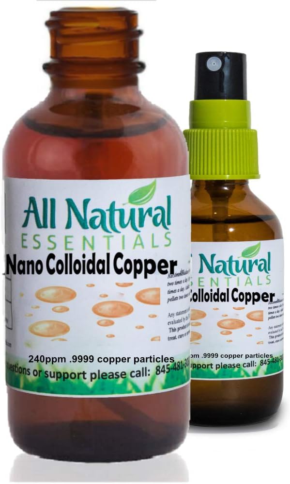 Nano Colloidal 무기물 보충교재 액체 콜로이드 구리 무기물 2oz 240ppm 병 Kosher는 성인, 남자, 여자, 아이 (스프레이)를 위한 모든 자연적인 증명했습니다