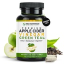 TRIO NUTRITION Apple Cider Vinegar 캡슐 Green Tea - 자연 설탕 무료 Apple Cider Vinegar 알약 바디 클렌징, 면역, 체중 관리 및 대사 부스터 *