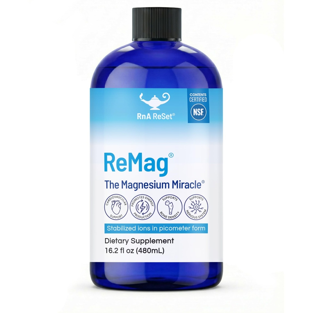 RnA ReSet ReMag – 높은 흡수를 위한 Pico 이온 액체 마그네슘, 16.2 Fl Oz (1 팩)