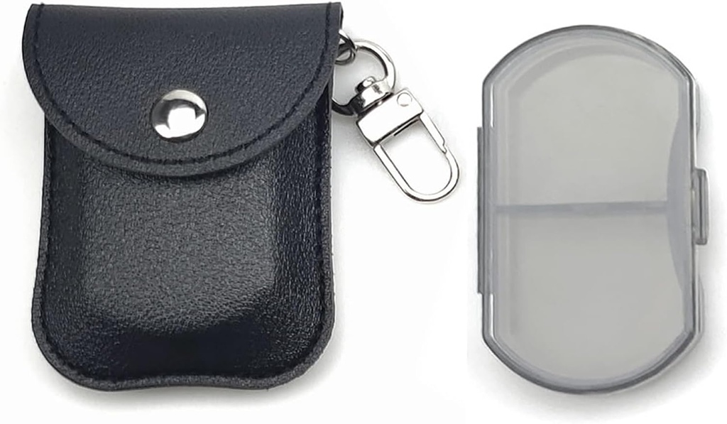 VOFOON 작은 알약 조직자, 지갑을 위한 여행 알약 상자, Keychain 알약 홀더, 소형 알약 콘테이너, 2배 매일 휴대용 약 비타민 상자, 물고기 기름 상자, 보충교재 상자