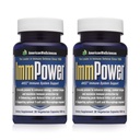 American BioScience ImmPower | 강화된 면역 지원, 자연적인 킬러 세포 활동 & Cytokine 생산 | 30 채식 캡슐, 캡슐 (2 팩) 당 AHCC의 500mg