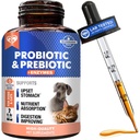 Probiotics & Prebiotics with Enzymes for Dogs and Cats - 소화 Gut Flora 건강 애완 동물 식품 보충제 - 변비 및 Diarrhea 및 Gas Home Remedy - Upset Stomach Relief - 미국에서 제조