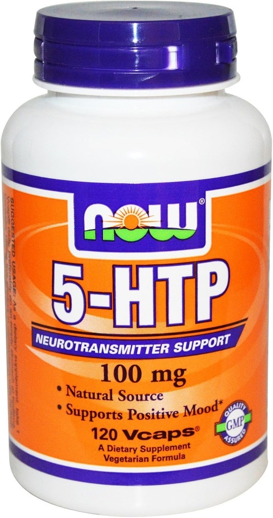 이제 음식, 5-HTP 100 mg 채식, 240 캡슐 (120 x 2 Pk)