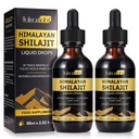 Shilajit 순수한 Himalayan 유기 수지 하락, 순수한 Himalayan Shilajit 수지 액체 금 보충교재, 85+ 추적 무기물에 있는 Shilajit 유기 하락 부자, 남자 & 여자를 위한 Shilajit (2.02 Fl Oz (포장 2))