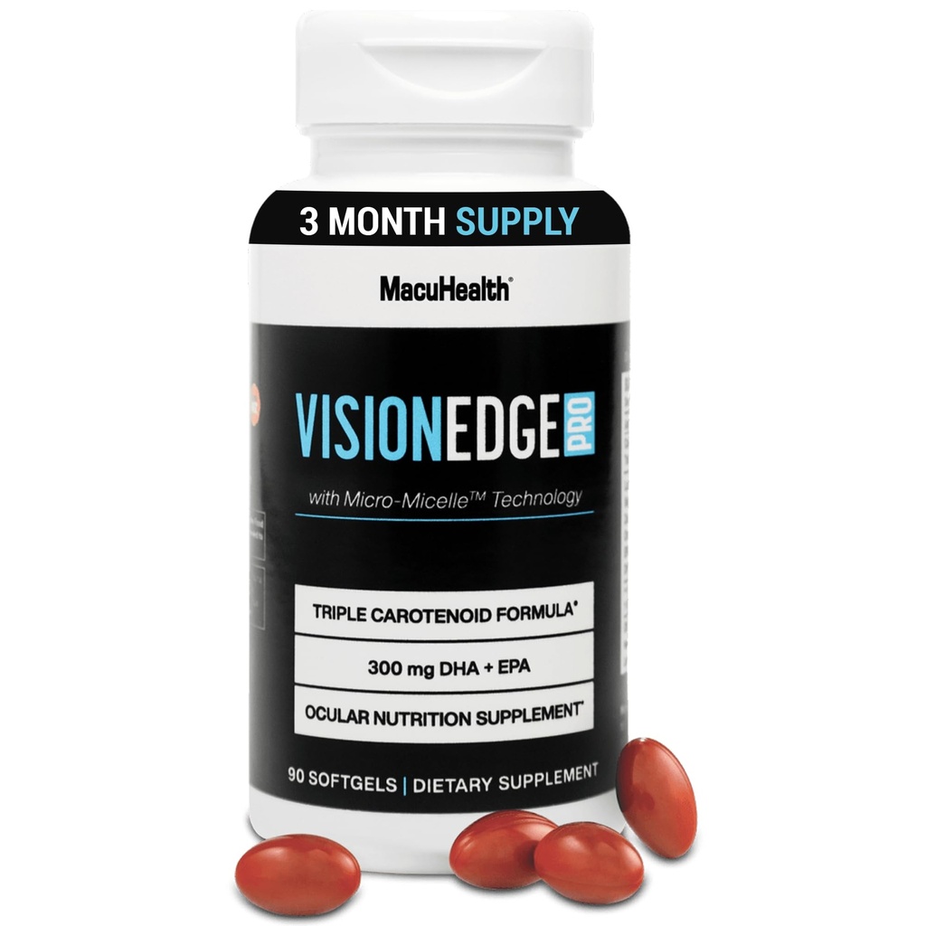 Athletes를 위한 눈 보충교재; Lutein, Zeaxanthin 및 Meso-Zeaxanthin를 가진 공식, 눈은 오메가 3, 눈을 위한 필수 Carotenoids를 보충합니다 - (90 Softgels, 3 달 공급)