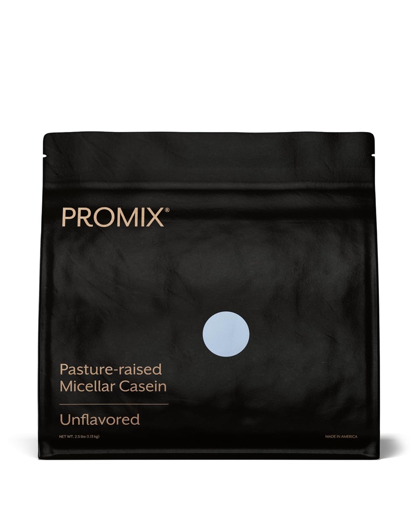 ProMix Nutrition Casein Protein Powder - Grass-Fed, Pasture Raised, Slow Release Micellar Casein - 글루텐 프리 - Unflavored, 2.5 파운드 (팩 1)