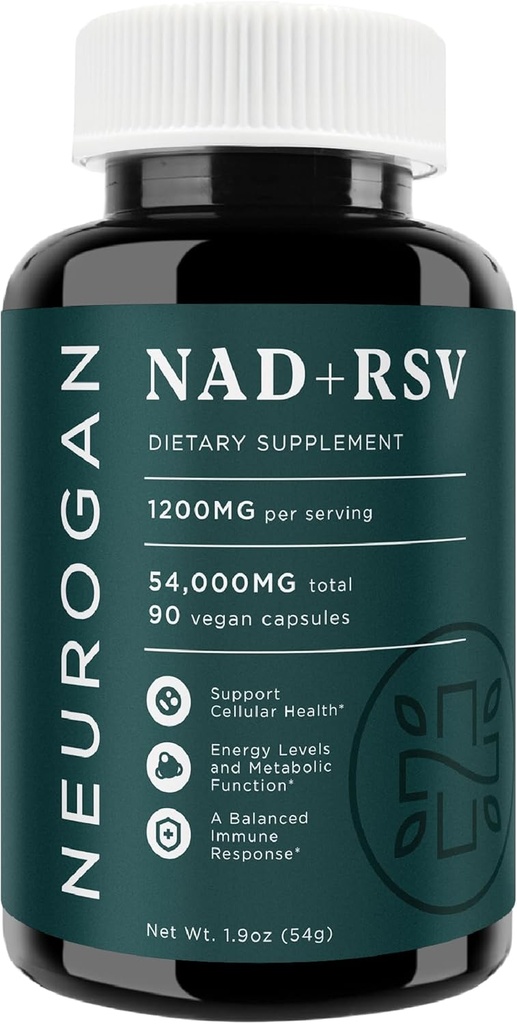 Resveratrol 캡슐을 가진 Neurogan NAD+ 1:1 비율 - 서빙 당 1200mg, 90 Ct - 세포 건강 & 건강한 시효 보충교재, 에너지 & 면역 지원 - 니코틴 아데닌 Dinucleotide NAD+ 관련 상품