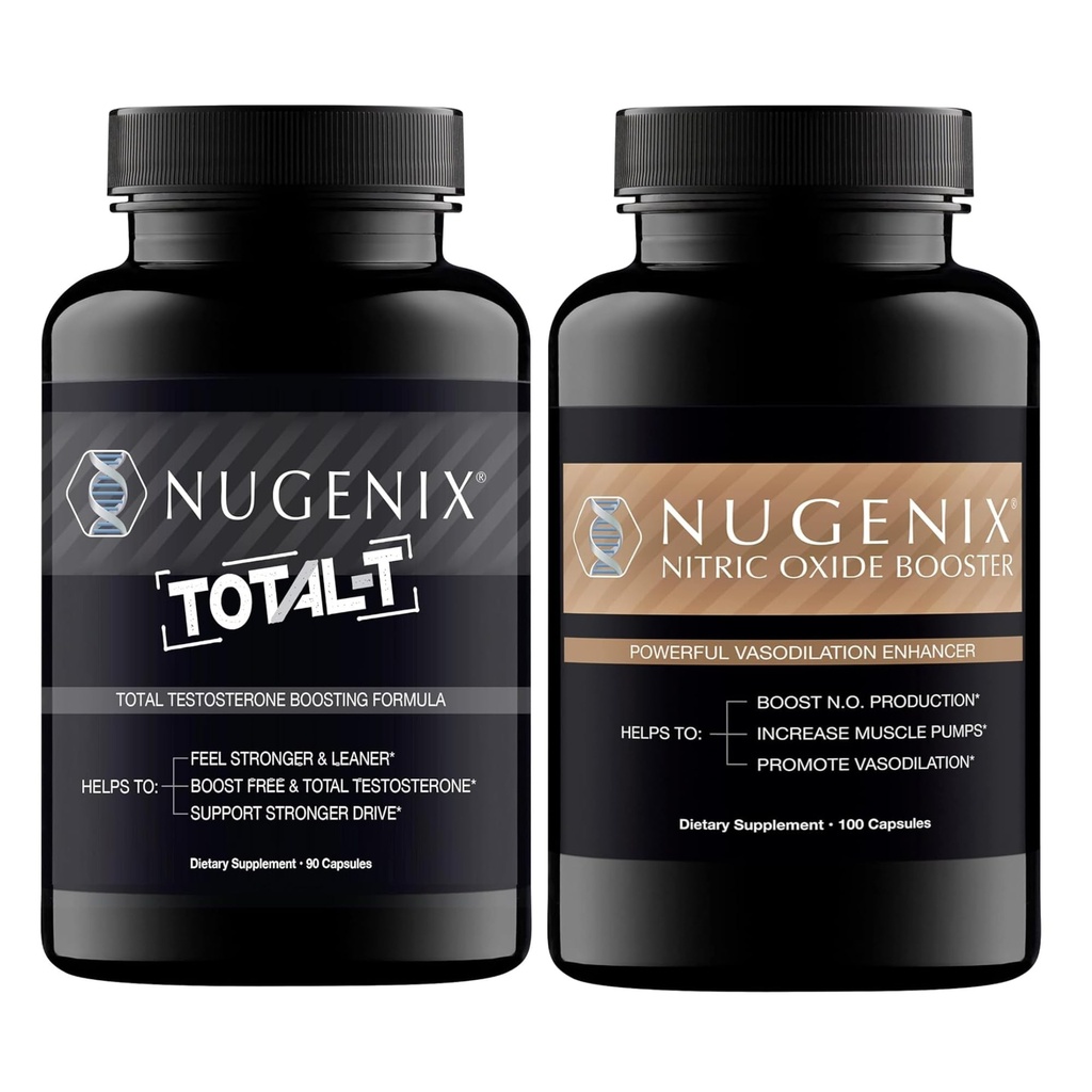 Nugenix Nitric 산화물 승압기 및 남성을 위한 총 T 테스토스테론 승압기