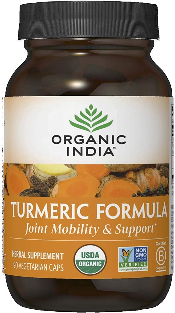 유기 인도 심황 Curcumin 초본 보충교재 - 합동 Mobility & 지원, 면역 체계 지원, 건강한 염증 응답, 전체적인 뿌리 보충교재, 유기 Trikatu - 90의 캡슐