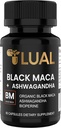 LUAL 30,000mg 30x 힘 Ashwagandha를 가진 유기 까만 Maca 뿌리 - 남자를 위한 가장 높은 잠재적인 까만 Maca 뿌리 캡슐 - 100% 순수한 Maca Peruana 분말 유기, 젤라틴화된, 비 GMO - 60 알약