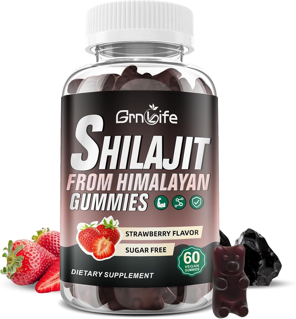남자 & 여자를 위한 Shilajit Gummies, 85+를 가진 1000MG Shilajit 보충교재 무기물 & 에너지, Immunity, 설탕 자유로운, Strawberry-60 조사를 위한 Fulvic 산