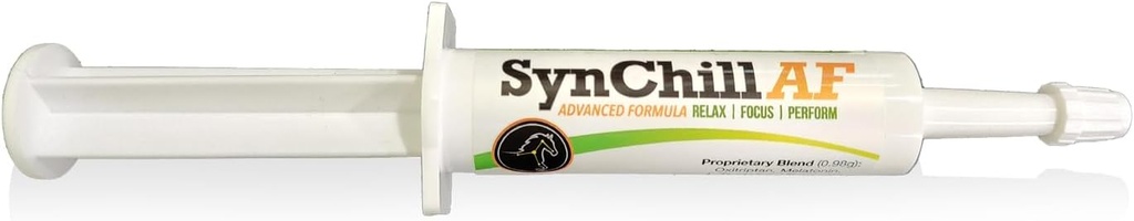 Nervous Horses 용 SynChill AF Calming Gel - 단일 서빙 - L-Theanine, 증가 된 Potency, 100 % 천연 보충, 분해 및 기여 지원