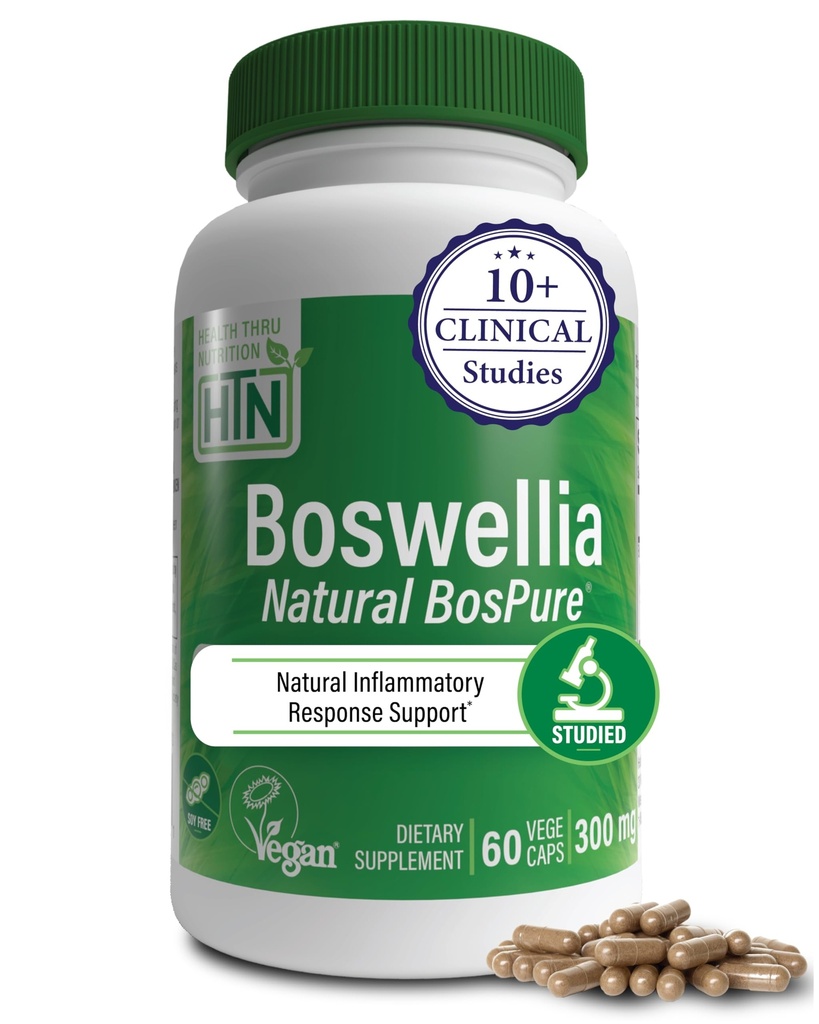 건강 목 영양 Boswellia 300mg 60 캡슐 Bospure AKBAMAX로 | 높은 효능 75 % Boswellic Acid 10 % AKBA | 건강한 이동성 지원 | Vegan 인증 | 비 GMO, 글루텐 무료, Soy Free