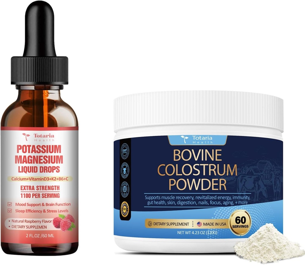 칼륨 마그네슘 마그네슘 액체 드롭 + Bovine Colostrum 보충 분말