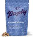 개를위한 Probiotics - Prebiotic 섬유와 수의식 공식화 된 부드러운 체스 - 소화, 면역, 알레르기 완화 지원 - 맛있는 오리 맛 - 90 개