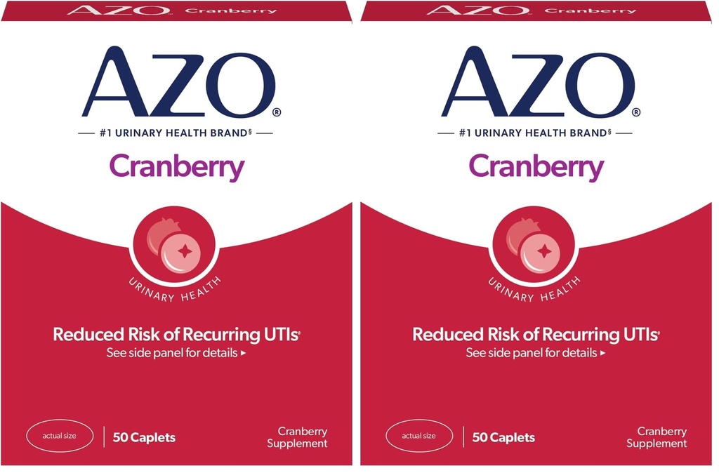 AZO Cranberry Urinary Tract 건강 보충교재, 1 서빙: 크랜베리 주스의 1개의 유리, 설탕 자유로운 크랜베리 알약, 50의 조사 (2의 포장)
