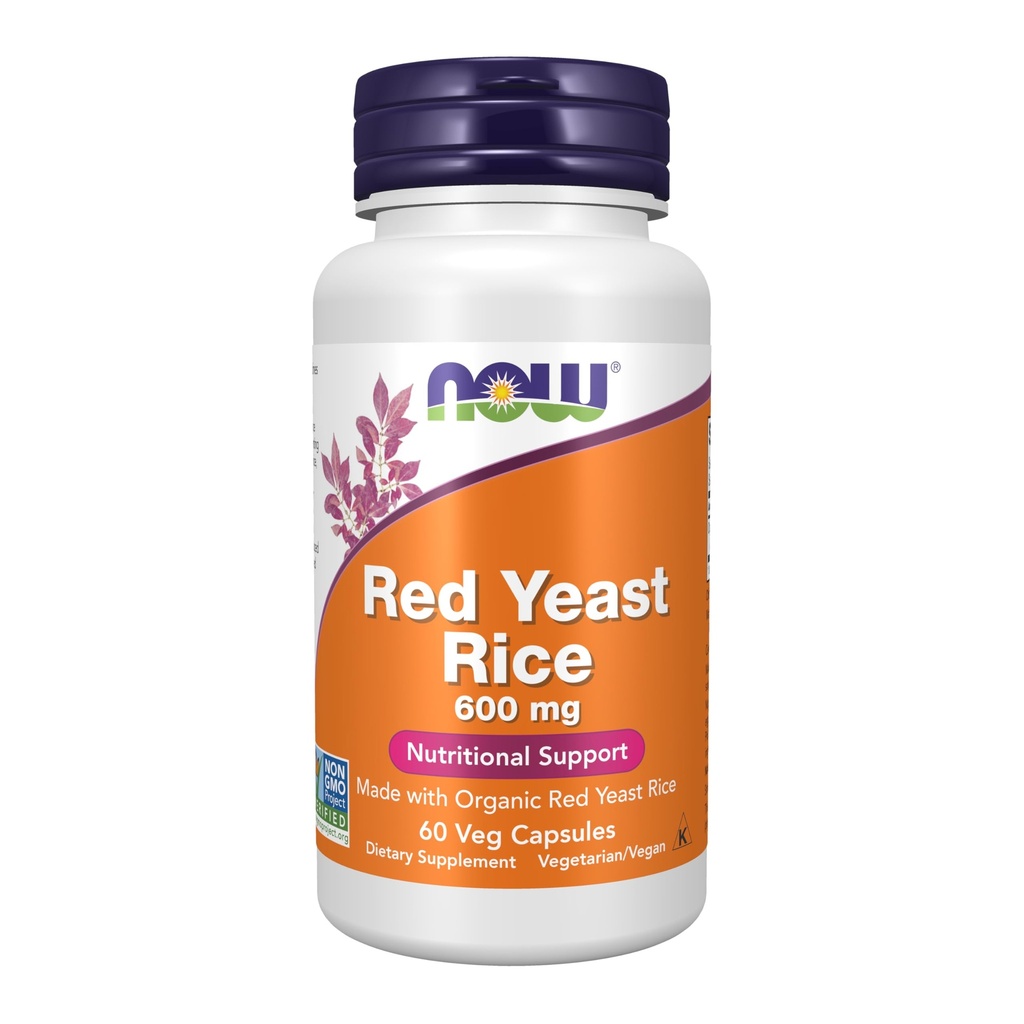 지금 음식은, 빨간 효모 밥 600 mg, 유기 빨간 효모 밥으로 만드는, 60 Veg 캡슐 보충합니다