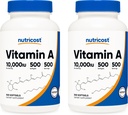 비타민 A 10,000 IU, 500 Softgels (2 병)