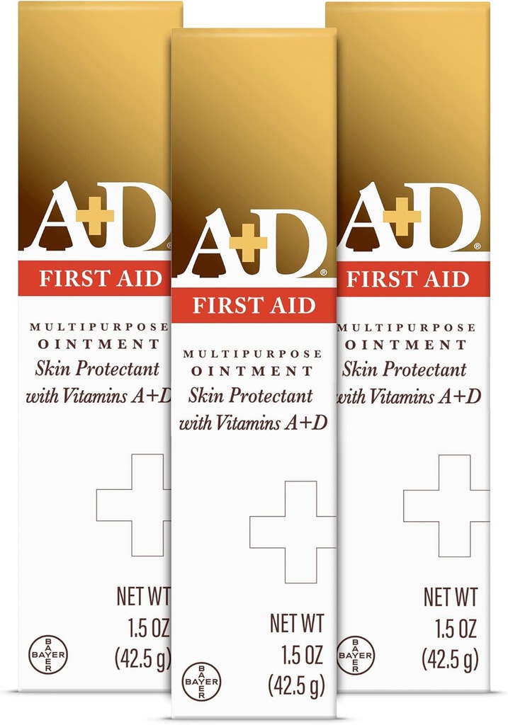 A+D 첫번째 원조 연고, 다목적 건조한 피부 Moisturizer 및 피부 보호제, 1.5 Oz (포장 3)