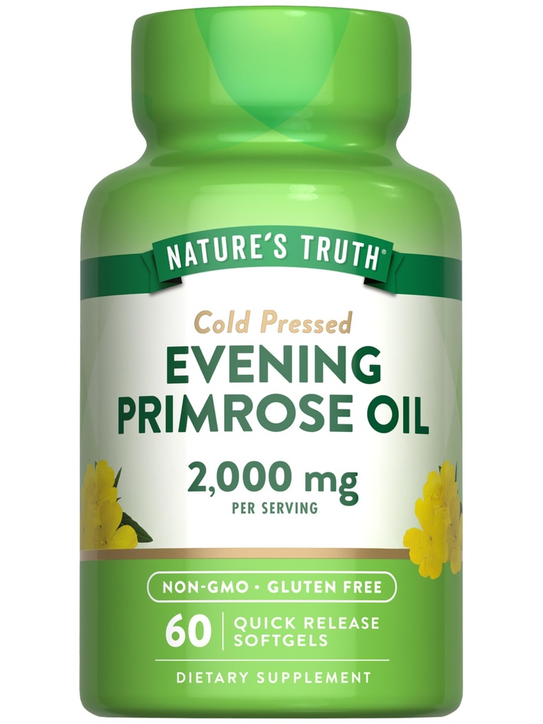 자연의 진실 저녁 Primrose 오일 Softgels | 찬 압박 | Non-GMO & 글루텐 무료 보충