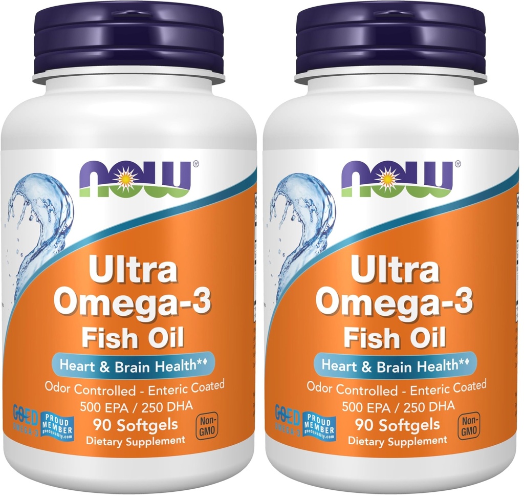 지금 보충 교재, 매우 Omega-3 분자  증류 및 Enteric 코팅, 90 Softgels (포장 2)