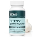 Benecin Defense 1500 mcg 캡슐 당 안정화 된 Allicin | 흑 마늘에서 SAC 및 폴리 페놀의 높은 수량 | 면역 기능 채식 모자의 강력한 지원 (1 개 포장 (60))
