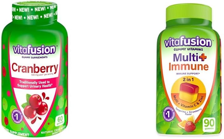 여성 500mg 및 비타민 C 아연을 가진 Multi+ 면역 지원 Gummies를 위한 Vitafusion Cranberry Gummies 매일 Multivitamins 90 조사