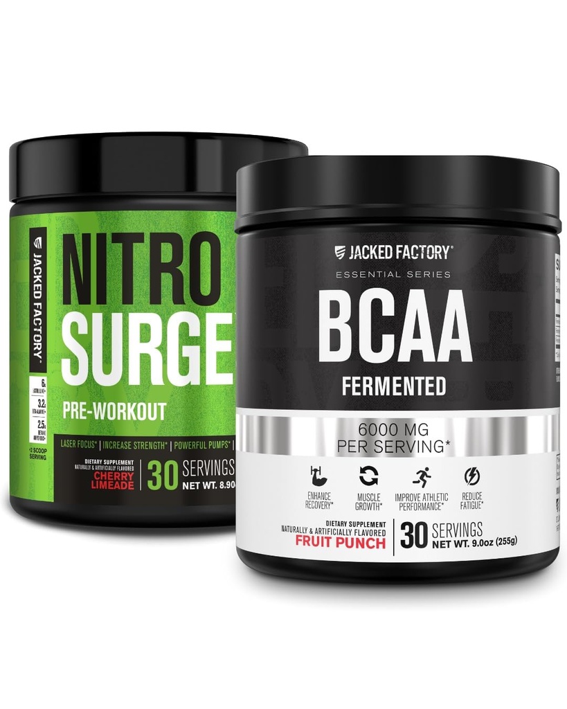 근육 건물과 회복을 위한 과일 펀치에 있는 Cherry Limeade & BCAA에 있는 Jacked 공장 Nitrosurge 전 운동