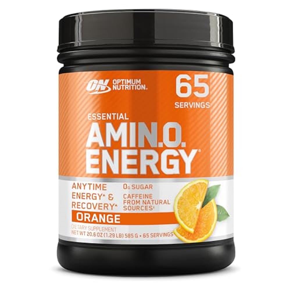 최적 영양 아미노산 에너지 - 녹차, BCAA, 아미노산, Keto 친절한, 녹색 커피 추출물, 에너지 분말을 가진 전 운동 - 주황색 냉각기, 65 서빙 (포장 월병)