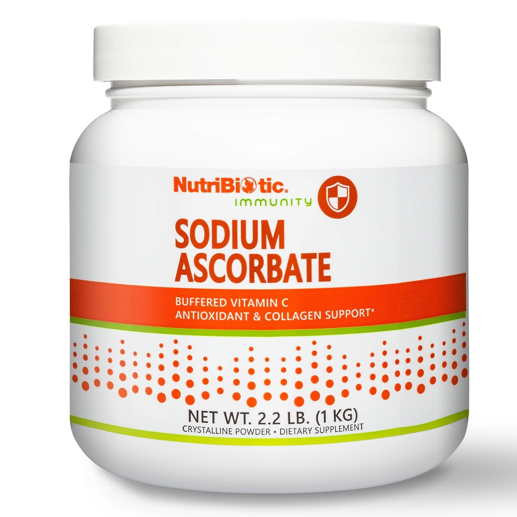 NutriBiotic - 나트륨 아스코르브산염 버퍼 비타민 C 분말, 2.2 Lb | 아스코르브산 보다는 소화에 Vegan, 비 Acidic & Easier | 필수 면역 지원 & 산화 보충교재 | 글루텐 & GMO 무료