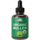 Lungs, Respiratory Health, Detox, Cleanse를 위한 USDA 유기 Mullein 잎 하락. 여자, 남자, 아이를 위한 높은 생물 다양성. 액체 Tincture 보충교재. Sooth Lungs, 기침, 혼잡. 비건, Zero Sugar