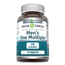 Amazing Formulas Men's Multivitamin | 식품 기반 | 태블릿 보충 | 비타민, 미네랄, 25 백만 CFU 프로바이오틱스 및 식품 기반 효소 (1 팩, 75 조사)의 완벽한 혼합