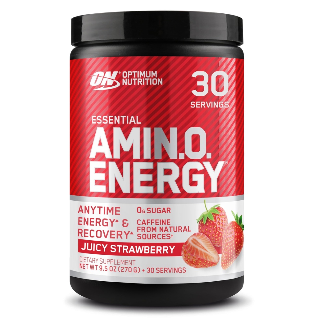 최적 영양 아미노산 에너지 - 녹차, BCAA, 아미노산, Keto 친절한, 녹색 커피 추출물, 에너지 분말을 가진 전 운동 - Juicy Strawberry Burst, 30의 서빙 (5월 Vary)
