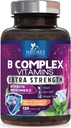 B Complex Vitamins 캡슐 - 비타민 B12 B6 B100 C Biotin Folate & Folic Acid - 심장, 뇌 및 신경 지원을위한 보충 - 면역 및 에너지 지원을위한 슈퍼 완전한 B-Complex - 120 캡슐
