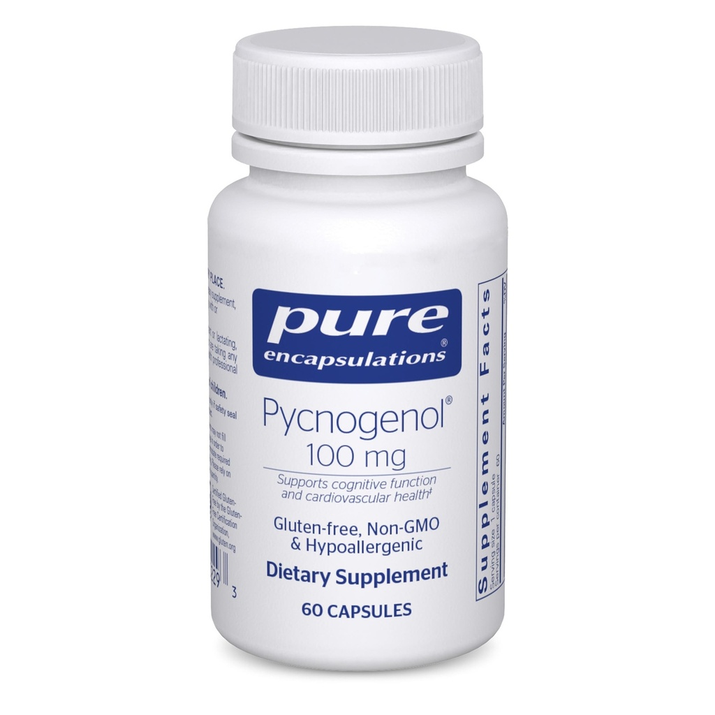 Pure Encapsulations Pycnogenol 100 mg | 관 건강을 승진시키는 Hypoallergenic 보충교재와 산화를 억제하는 지원 | 60의 캡슐