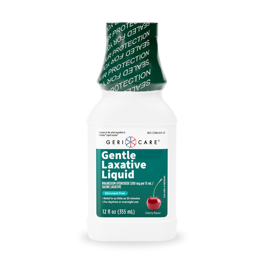 GeriCare 변비 완화에 대 한 액체 침식 - 마그네슘 Hydroxide, Magnesia Cherry 맛의 우유, 및 Colonoscopy Prep 지원, 자극제 무료 12 온스를 가진 최대 힘 발판 연화기