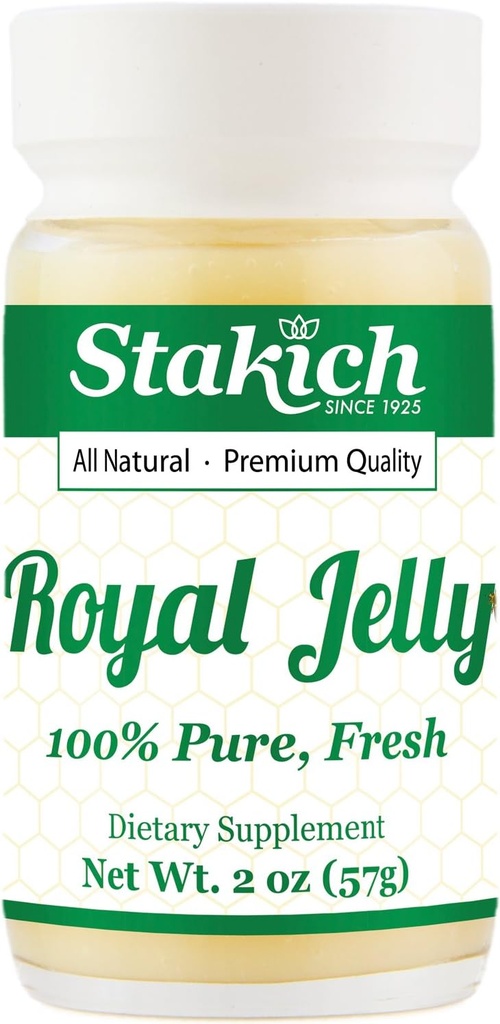 Stakich 신선한 로얄 젤리 - 순수, 모든 자연 - 첨가제 / 풍미 / 보존제 추가 - 2 Ounce (57 그램)