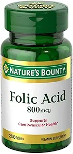 Folic 산 800 mcg 정제 최대 힘, 4개의 병 (250 조사)