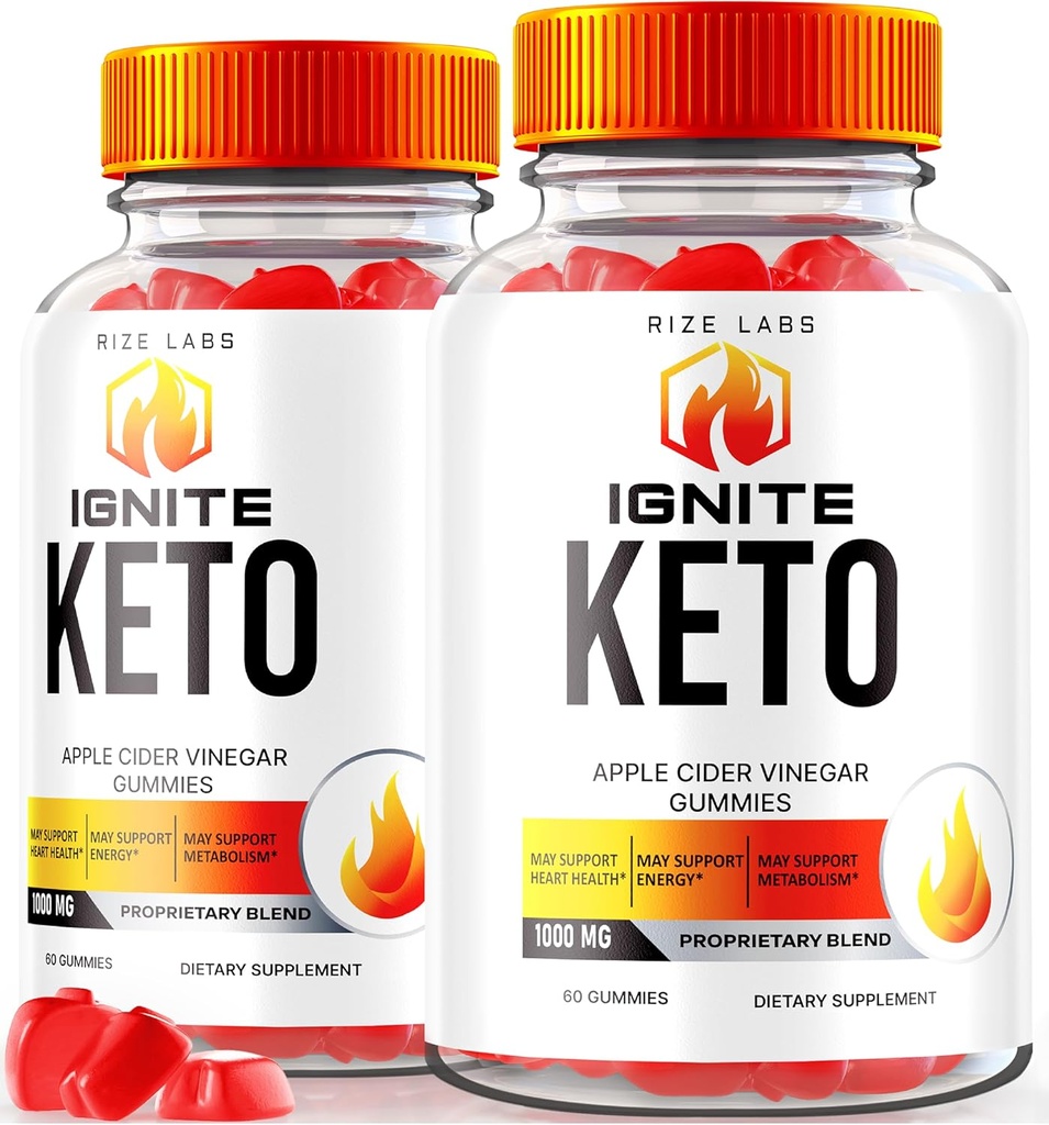 rize 실험실 (2개의 Ignite Keto ACV Gummies의 포장 진보된 체중 감소를 위한, 규정식 보충교재 (120의 Gummies)