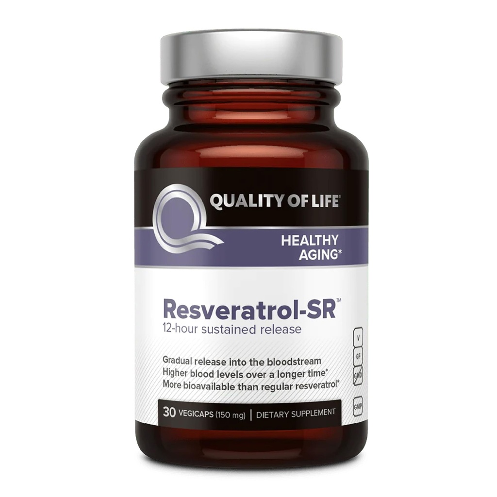 삶의 질 Resveratrol SR - 강력한 노화 방지 모든 자연 공식 - 30 Vegicaps